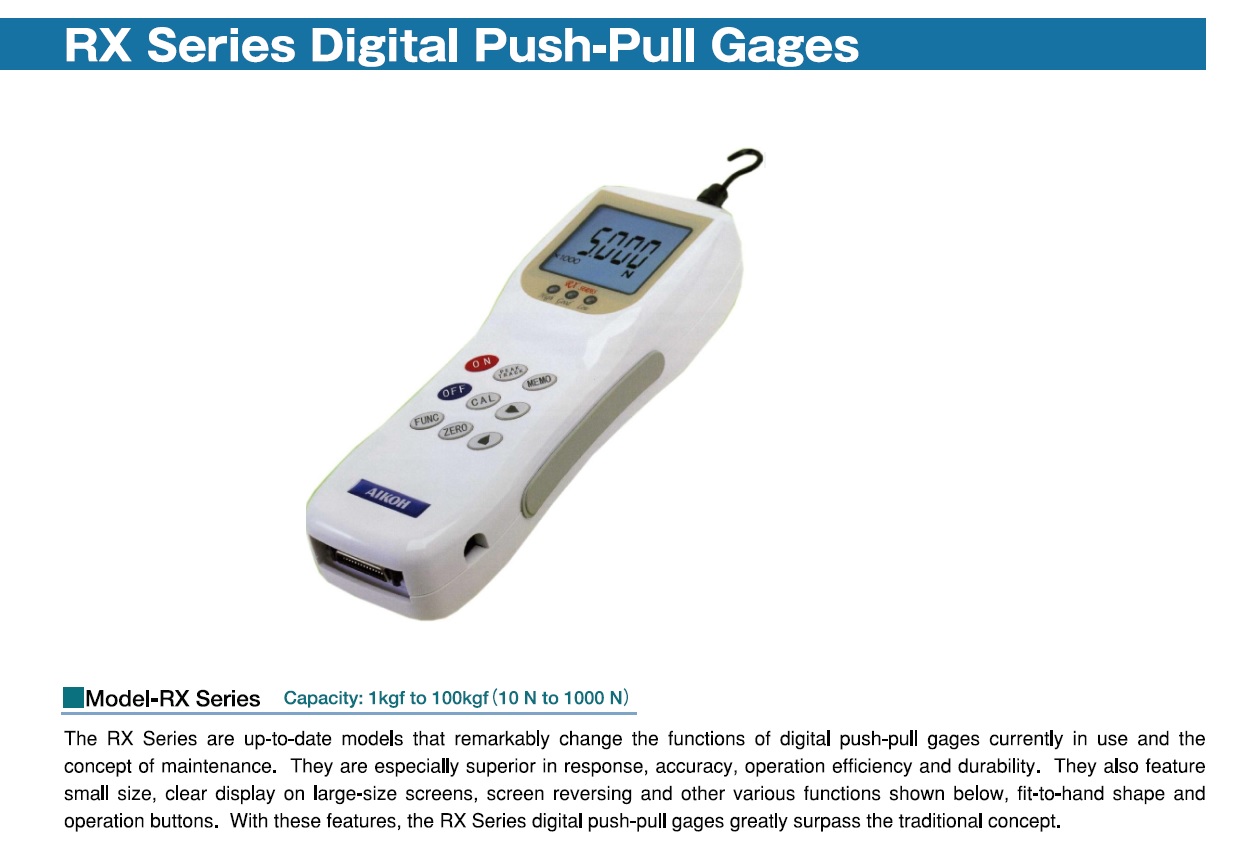 Ichiban Precision Sdn Bhd Aikoh RX Series Digital Force Gauge RX Series